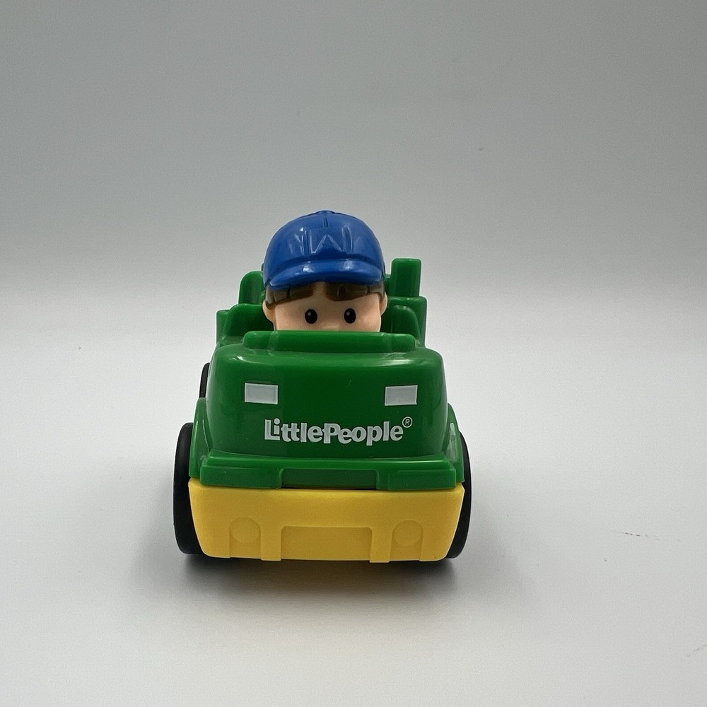 Fisher Price Little People Wheelies Lot Of 3 Cars Mattel Fire Recycle Dump Truck - Picture 9 of 16